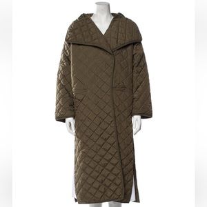 XS toteme green quilted coat